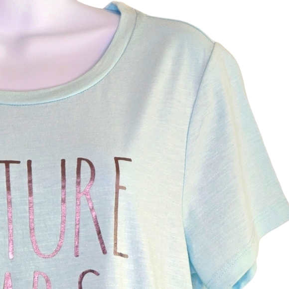 Rae Dunn Women's Future Mrs Short Sleeve T-Shirt Tiffany Blue Size M - Picture 5 of 10